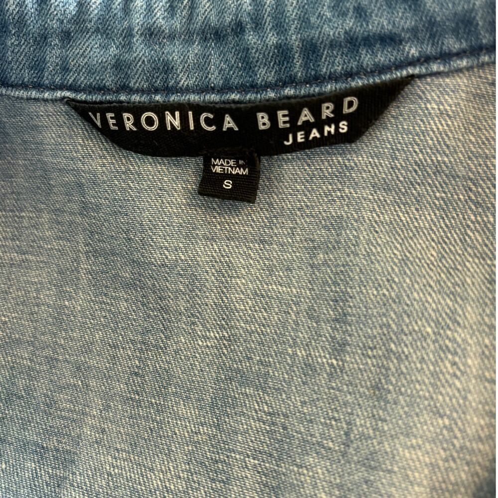 Veronica Beard Jean Denim Long Sleeve Zip Front Romper Blue S - Picture 5 of 10